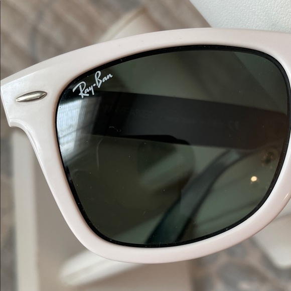 Ray-Ban Classic White and Black Sunglasses - Picture 2 of 7